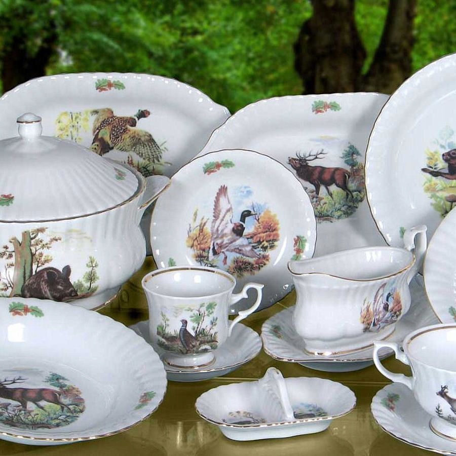 039 Serwis Obiadowo-kawowy 12/96 Myśliwska Iwona Chodzież Malcer Porcelana