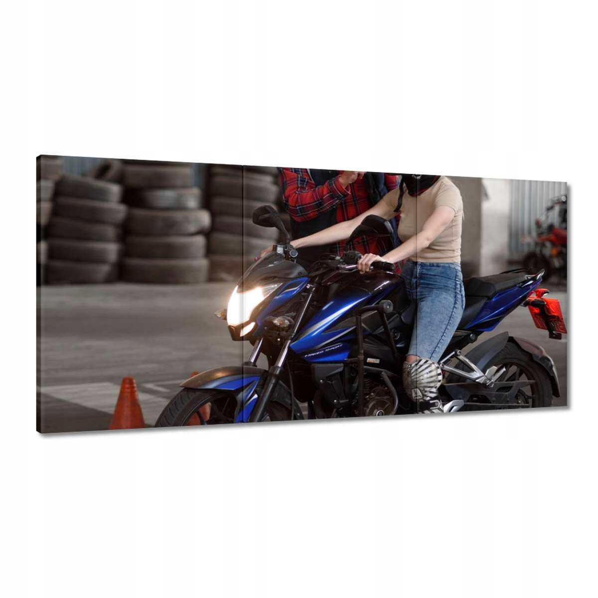 Obrazy 180x90 Učenie jazdy Motocykel