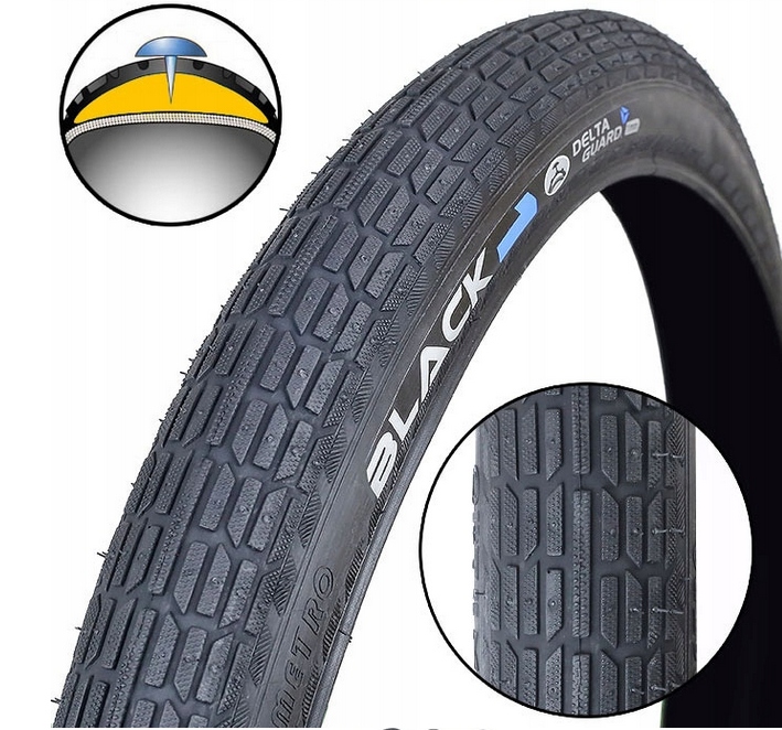 Opona Rowerowa Black1 Antyprzebiciowa 26x 2,35