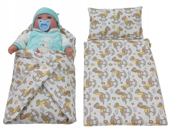 POŚCIEL + ROŻEK/BECIK DLA LALKI BOBAS, BABY BORN