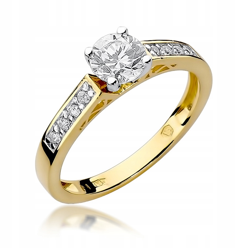 

Złoty pierścionek z brylantami 0,42 ct + Grawer !