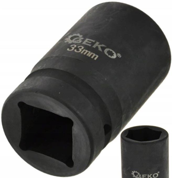 Nasadka udarowa 1" sześciokątna 33mm czarna