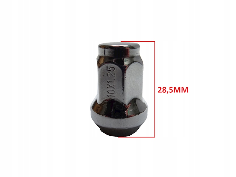 NAKRĘTKA KOŁA STOŻEK CHROMOWANA DO ALUFELG M10x1,25 EAN (GTIN) 5904610703830