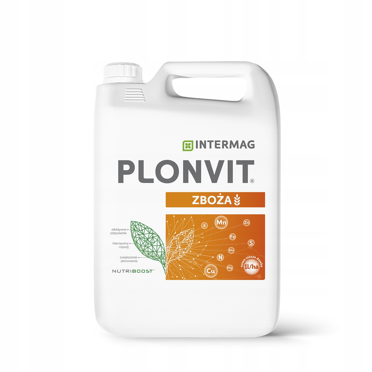 Plonvit Zboża Nutriboost 5L Niższa dawka 1l/ha Intermag Nawóz