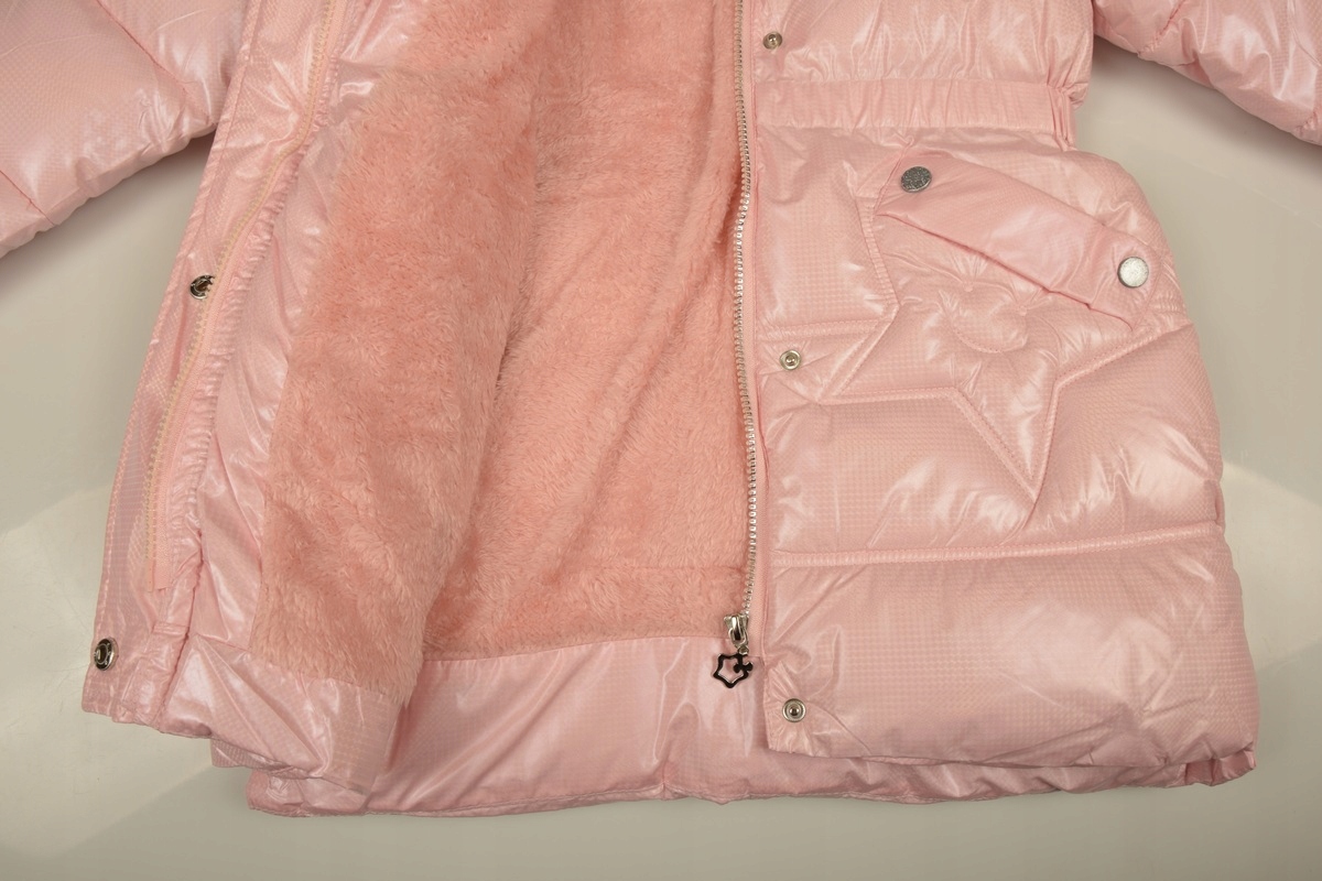 KURTKA ZIMOWA YF-21317B-R7/8 PUCHOWA NA MISIU 122/128 Płeć dziewczynki