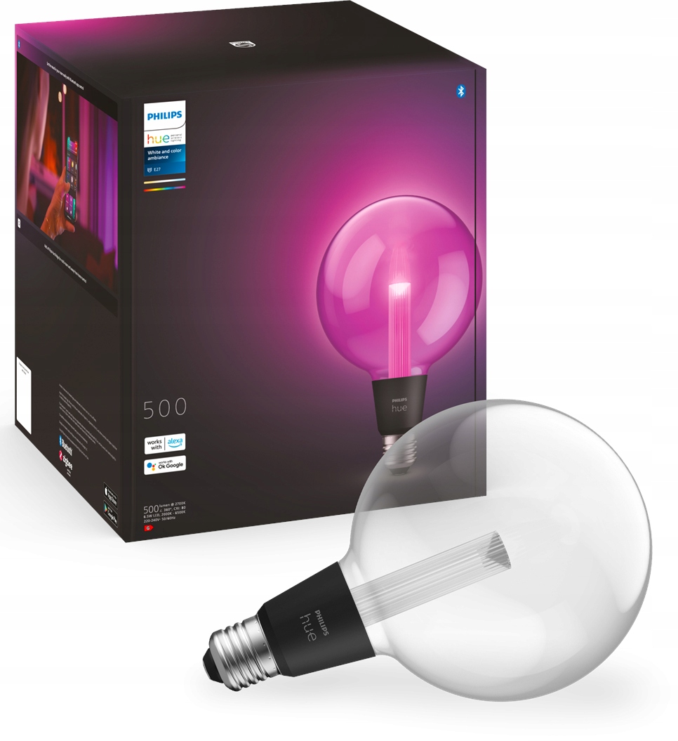 Led žárovka E27 6.8W Filament Smart White and Color Ambiance Philips Hue