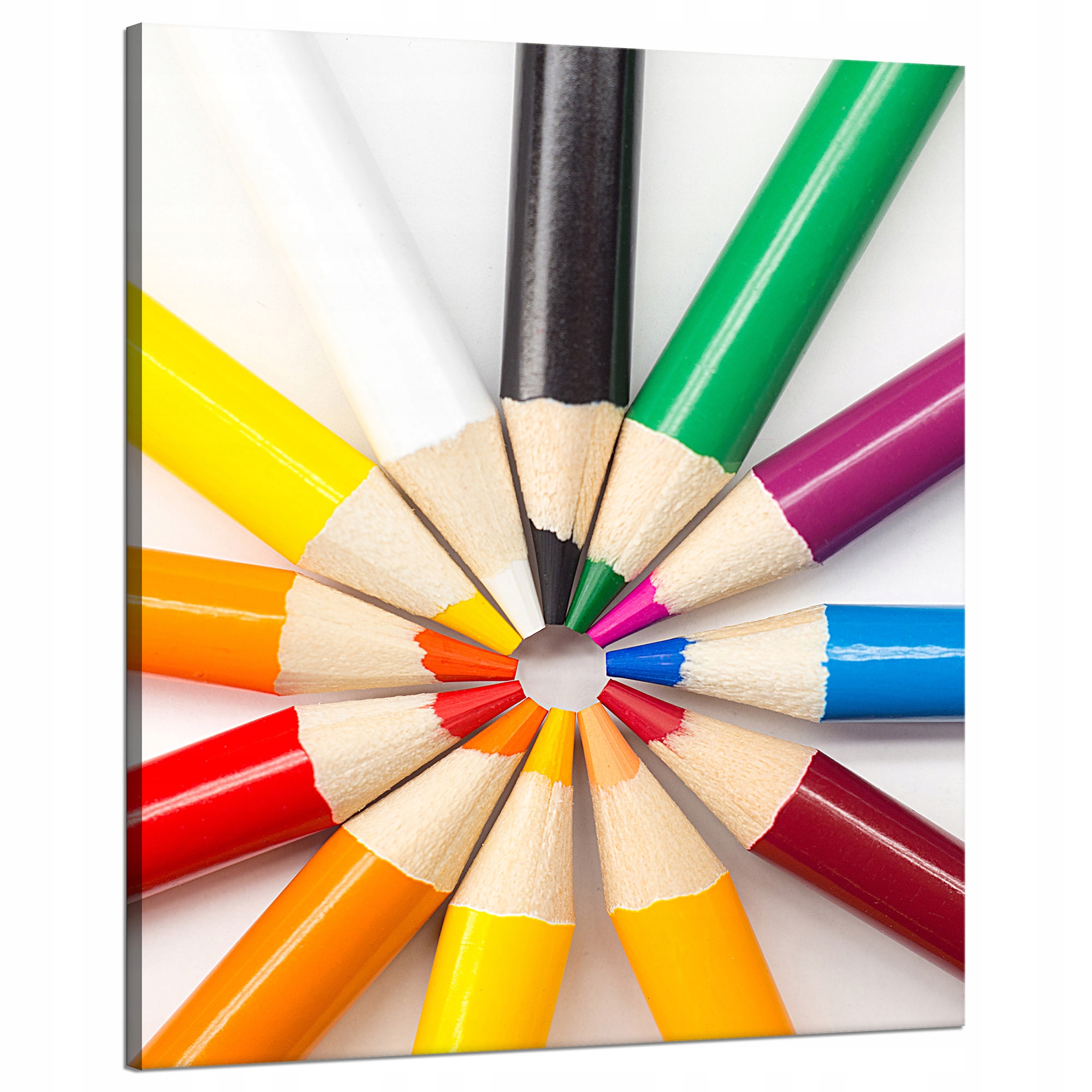 Obraz na plátně Barevné Pastelky Kolo barevné představivosti 80x100