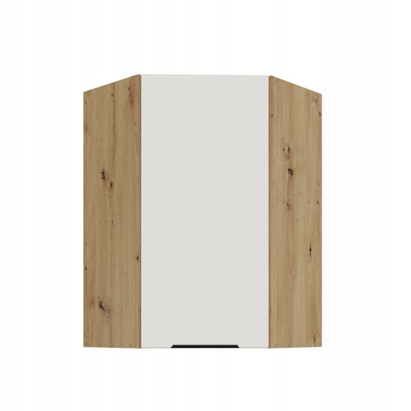 Rohová skříňka 60x60x90 45° Modulo bílá Afm dub artisan 3 police