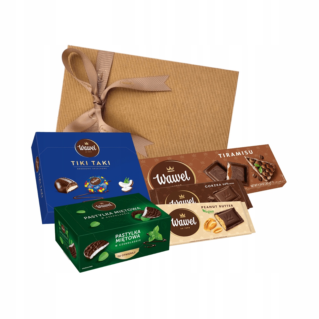 na Walentynki Upominek dla Chłopaka Słodycze Czekolada Zestaw Wawel