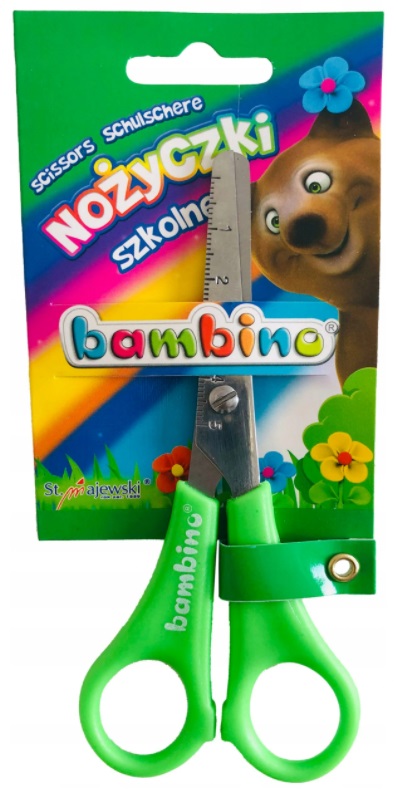 

Bambino Nożyczki Szkolne Bezpieczne Z Podziałką