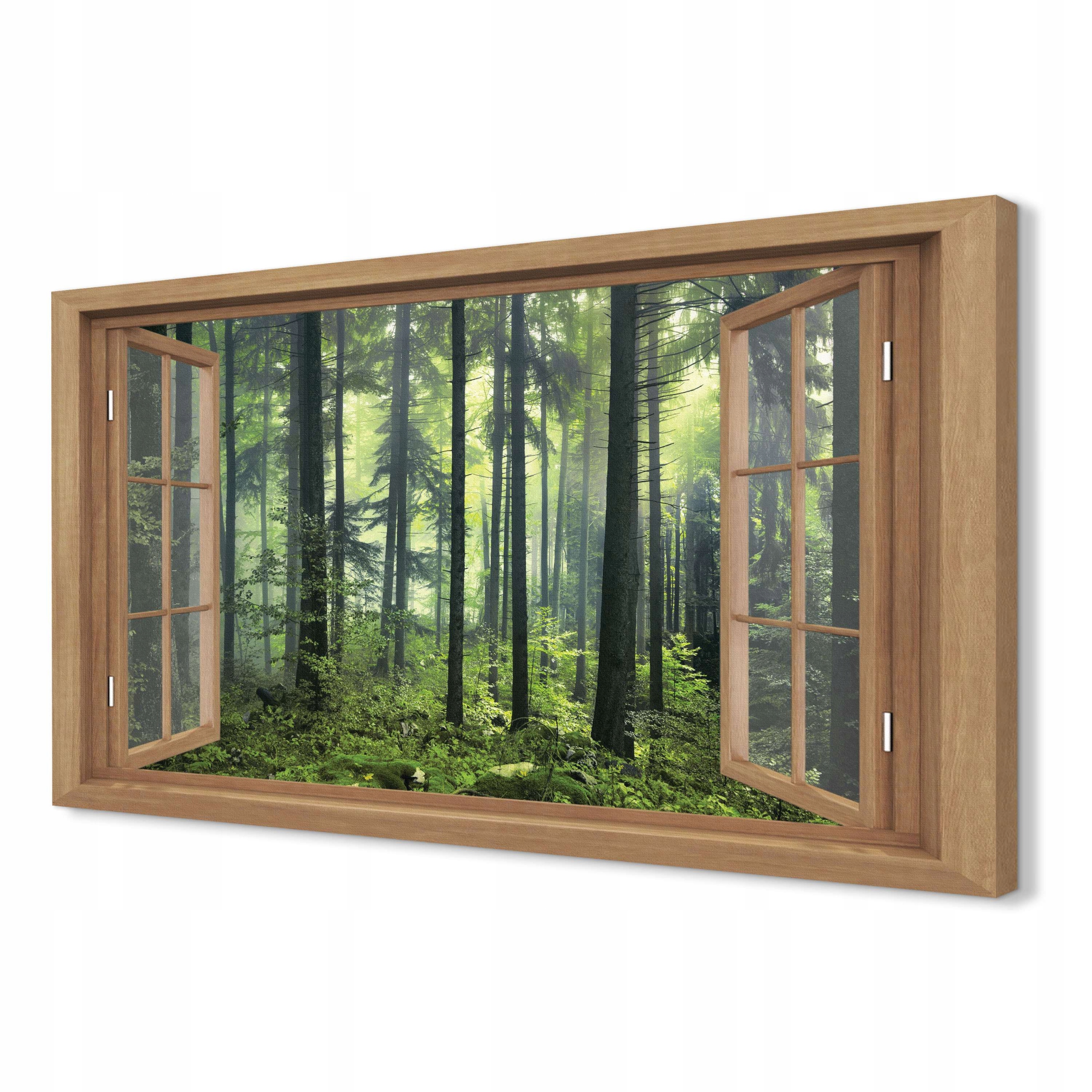 

Obraz okno na płótnie 3d 120x80 Las drzewa natura