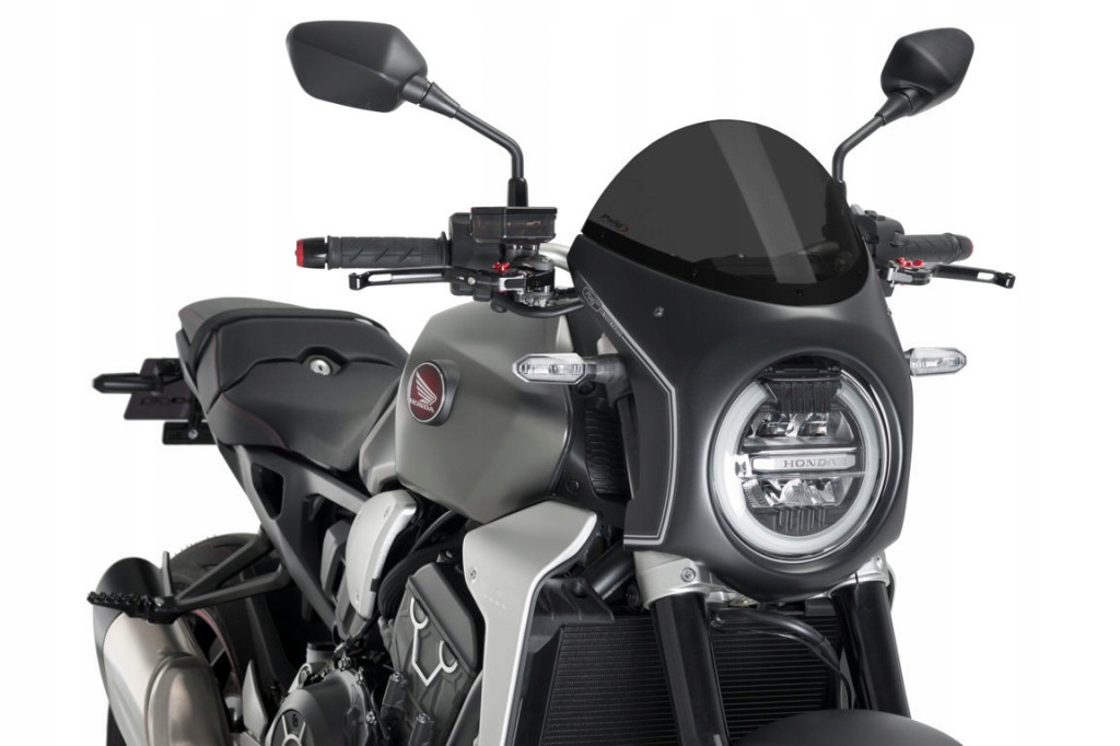Plexi štít Puig Semi-fairing 3133F matná čierna tmavá dymová 3133F