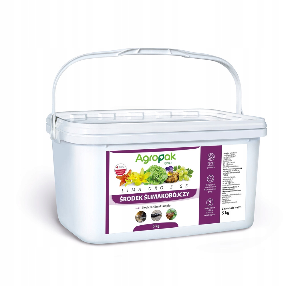 Agropak Lima Oro 5kg środek na ślimaki niebieskie granulki Skuteczny