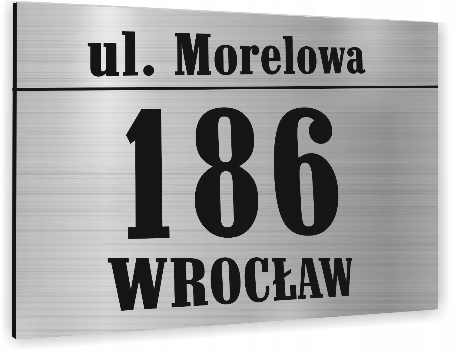 Tabliczka ADRESOWA Aluminiowa SREBRNA Numer domu Kolor inny kolor
