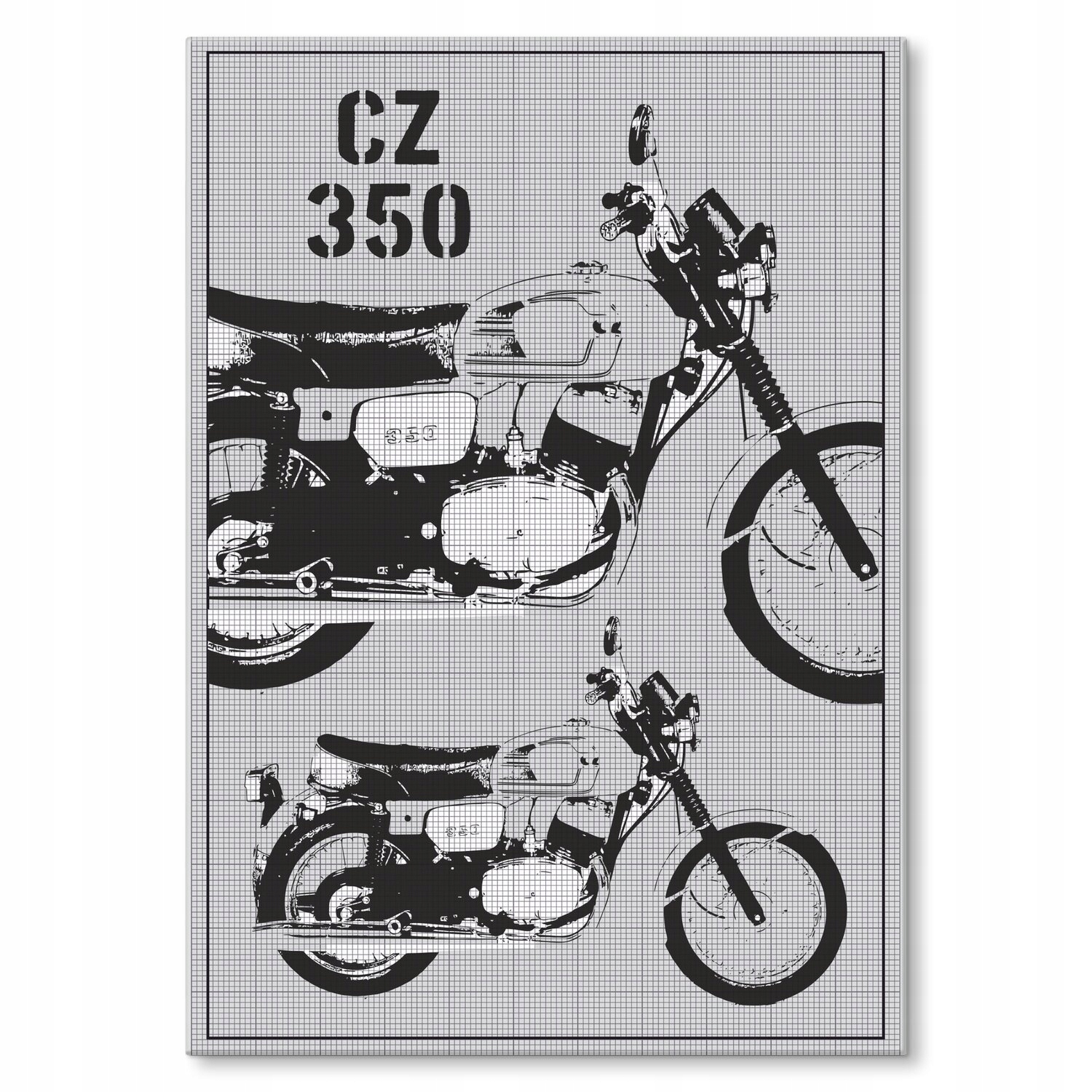 Kovový plakát CZ350 Dárek 42 x 59 cm