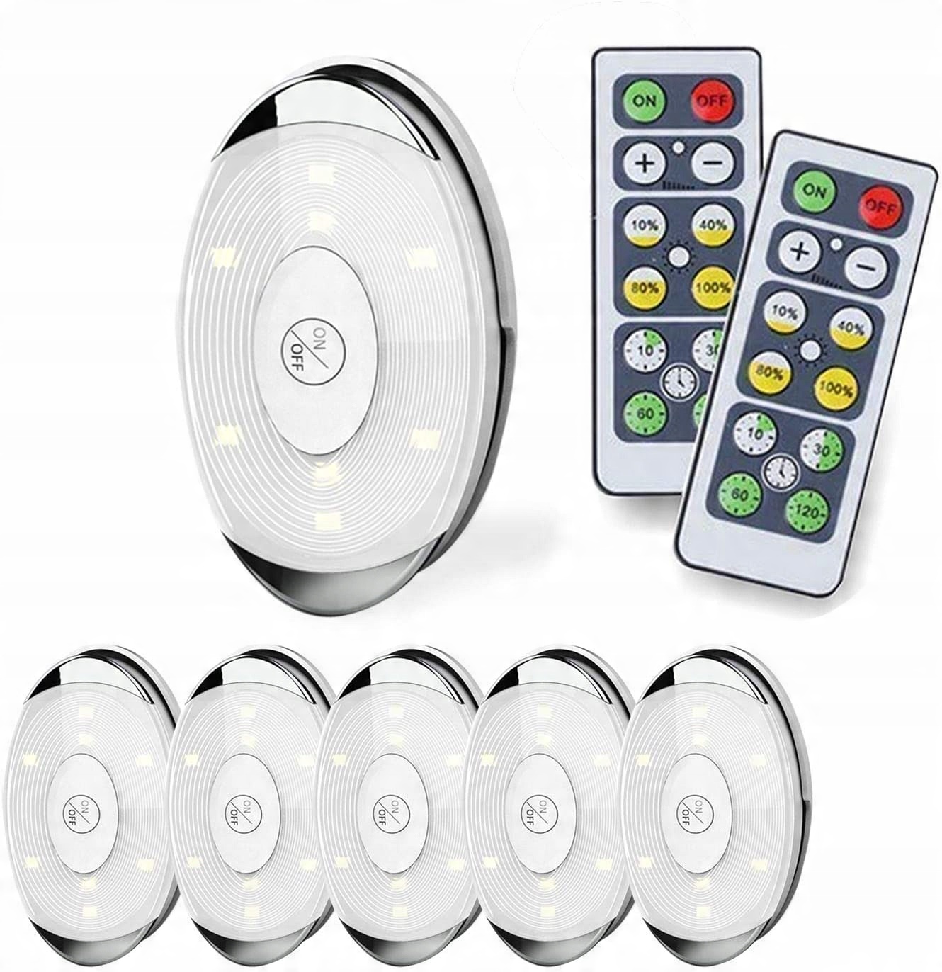 

6x Lampka Bezprzewodowa Lampa Led Na Baterie Pilot