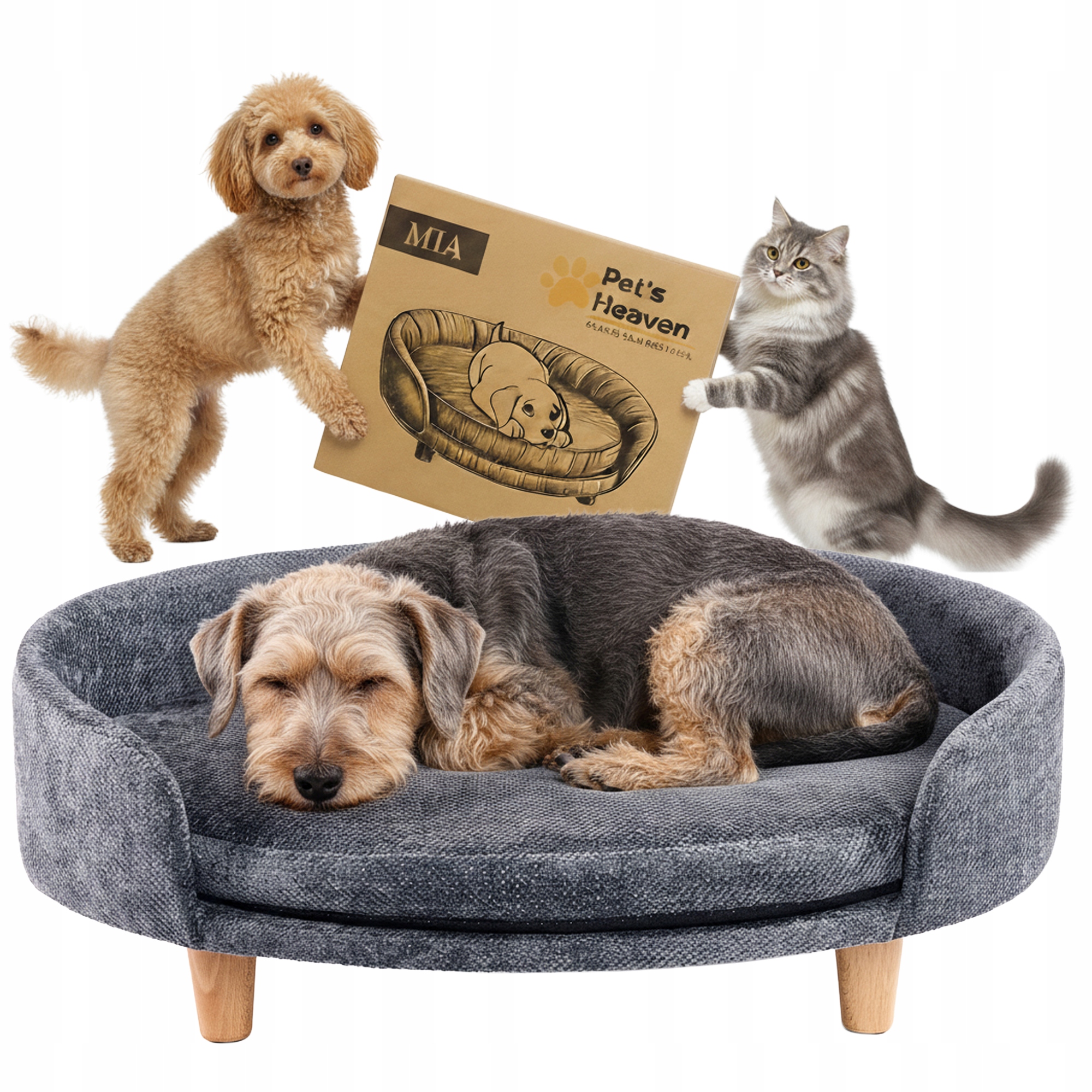 Sofa dla Psa i Kota kojec dla średnich zwierząt legowisko XL 65x55