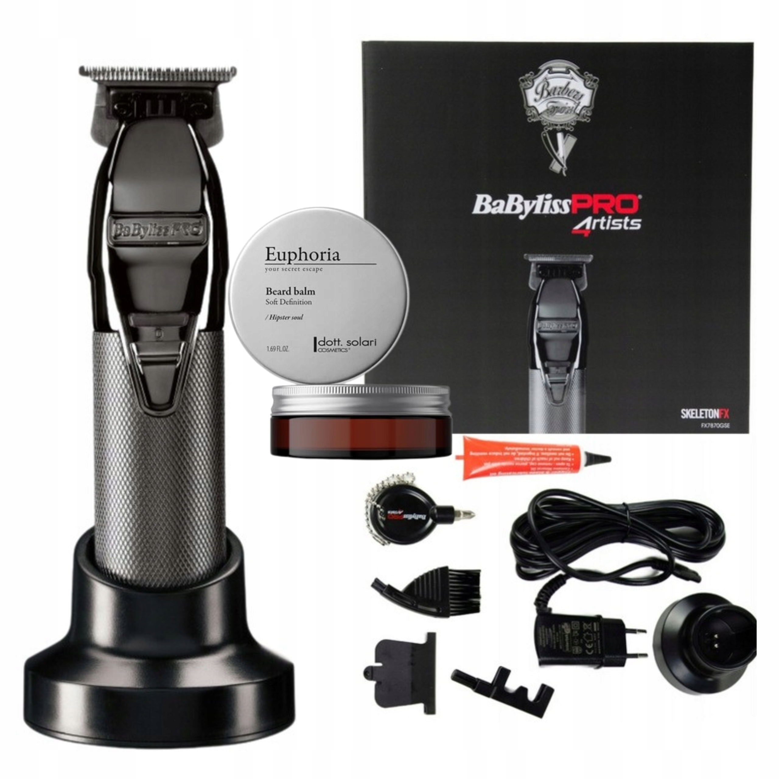 Trymer BaBylissPRO SkeletonFX Gunsteel do włosów i brody profesjonalny