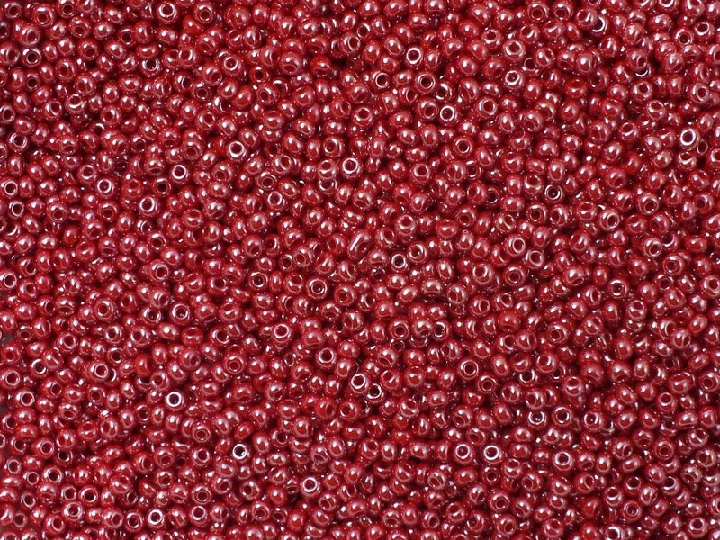 Preciosa Rocaille 6o-Opaque Luster Dk Red 50 g