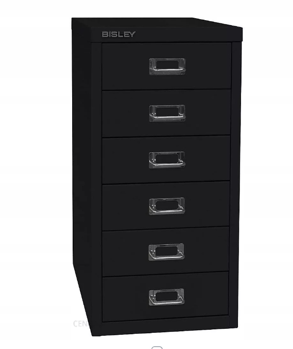 Bisley STALOWA SZAFKA Z 6 SZUFLADAMI czarna