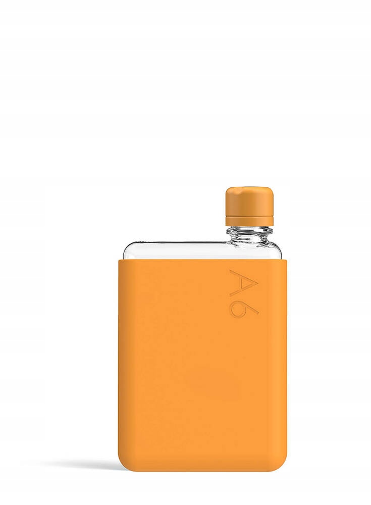 Malá eko cestovní láhev na vodu Memobottle Original A6 375 ml mandarín
