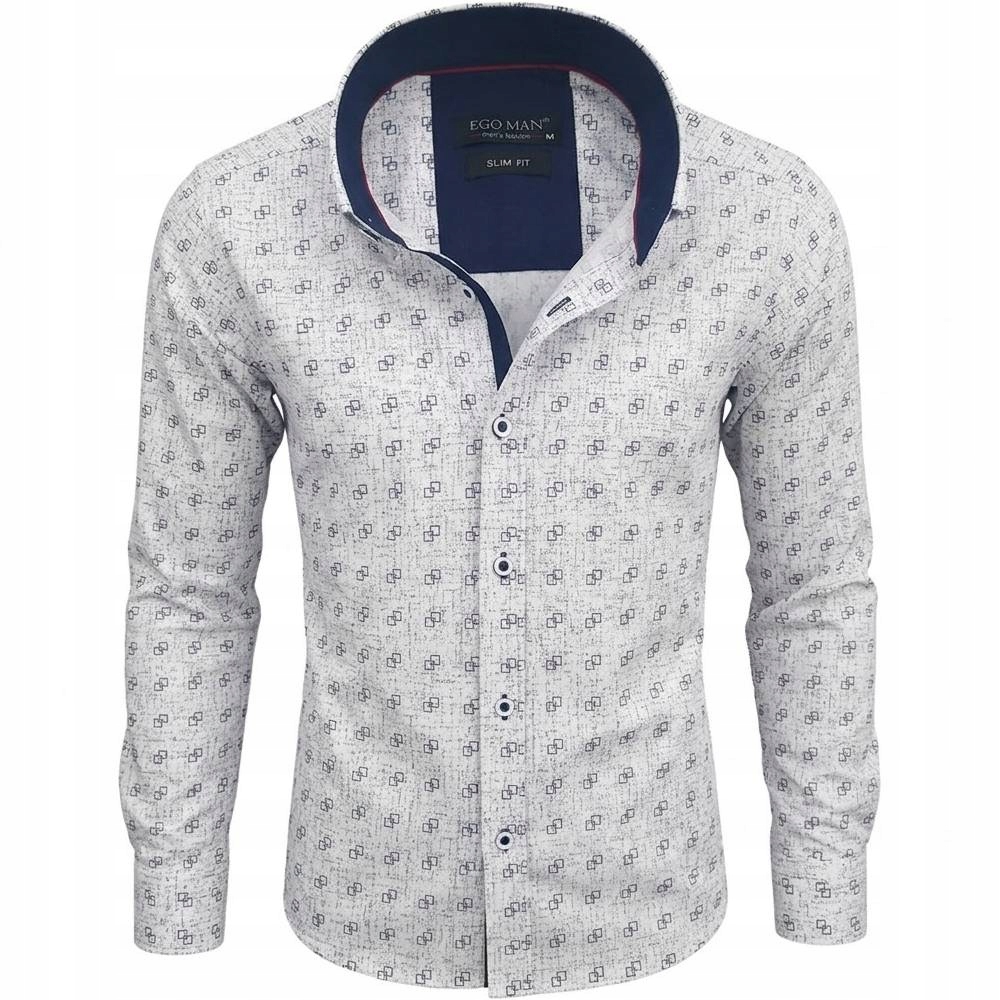 Ego Man košile pánská ES-340-01 slim fit 3XL bílá