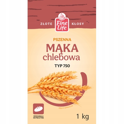 Levně Fine Life Pšeničná chlebová mouka typ 750 10 x 1 kg