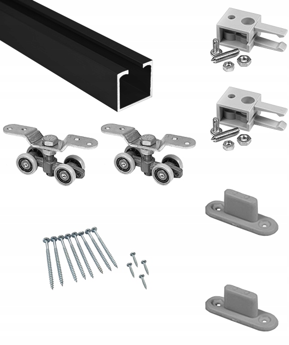 System przesuwny LOFT skrzydło do 100kg tor 2,98m czarny mat
