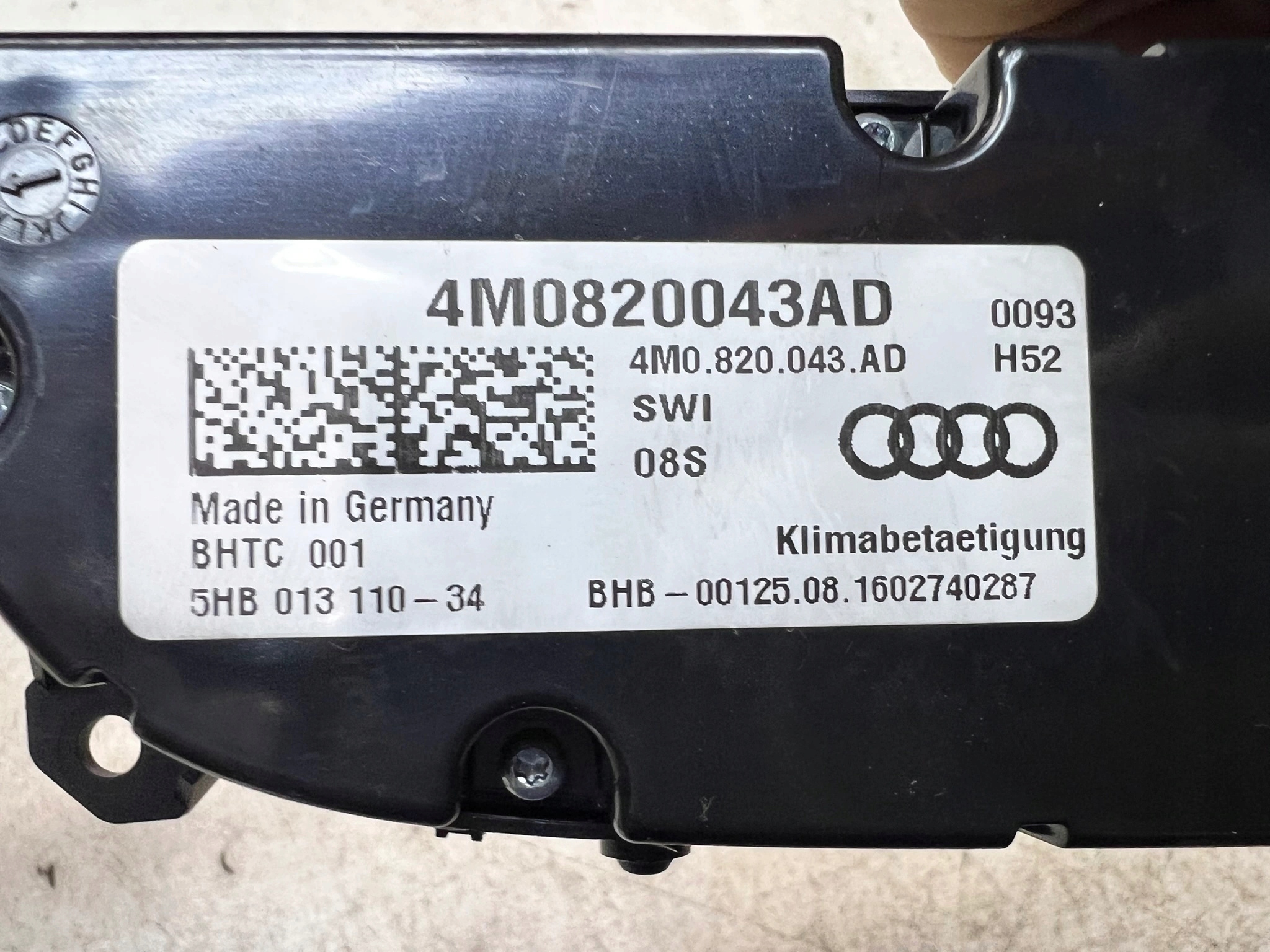 Unite commande clima de chauffage AUDI Q7 4M 4M0820043AD