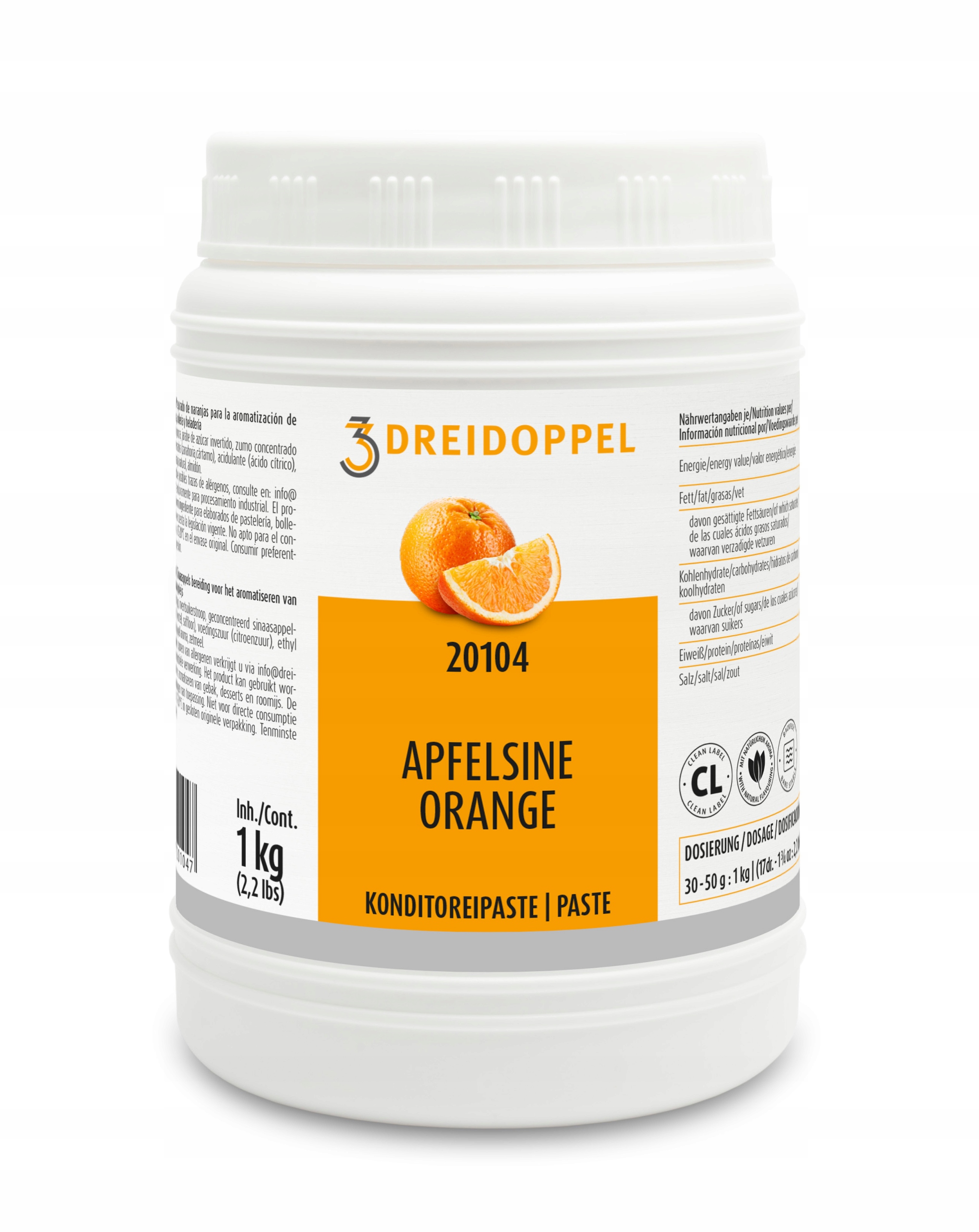 Pasta smakowa Pomarańcza do lodów i ciast Dreidoppel 1kg