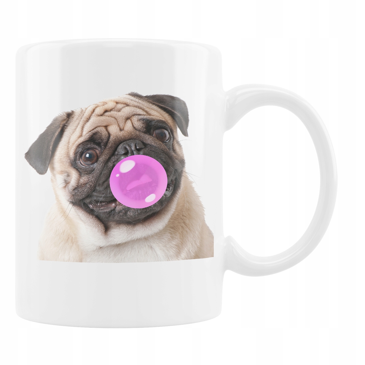 KUBEK ŚMIESZNY PREZENT URODZINY MOPS PIES Z PSEM • Cena, Opinie