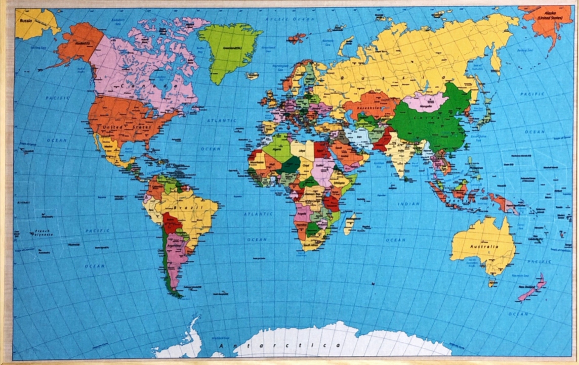 

Tablica korkowa 90*60cm obraz na korku mapa świata