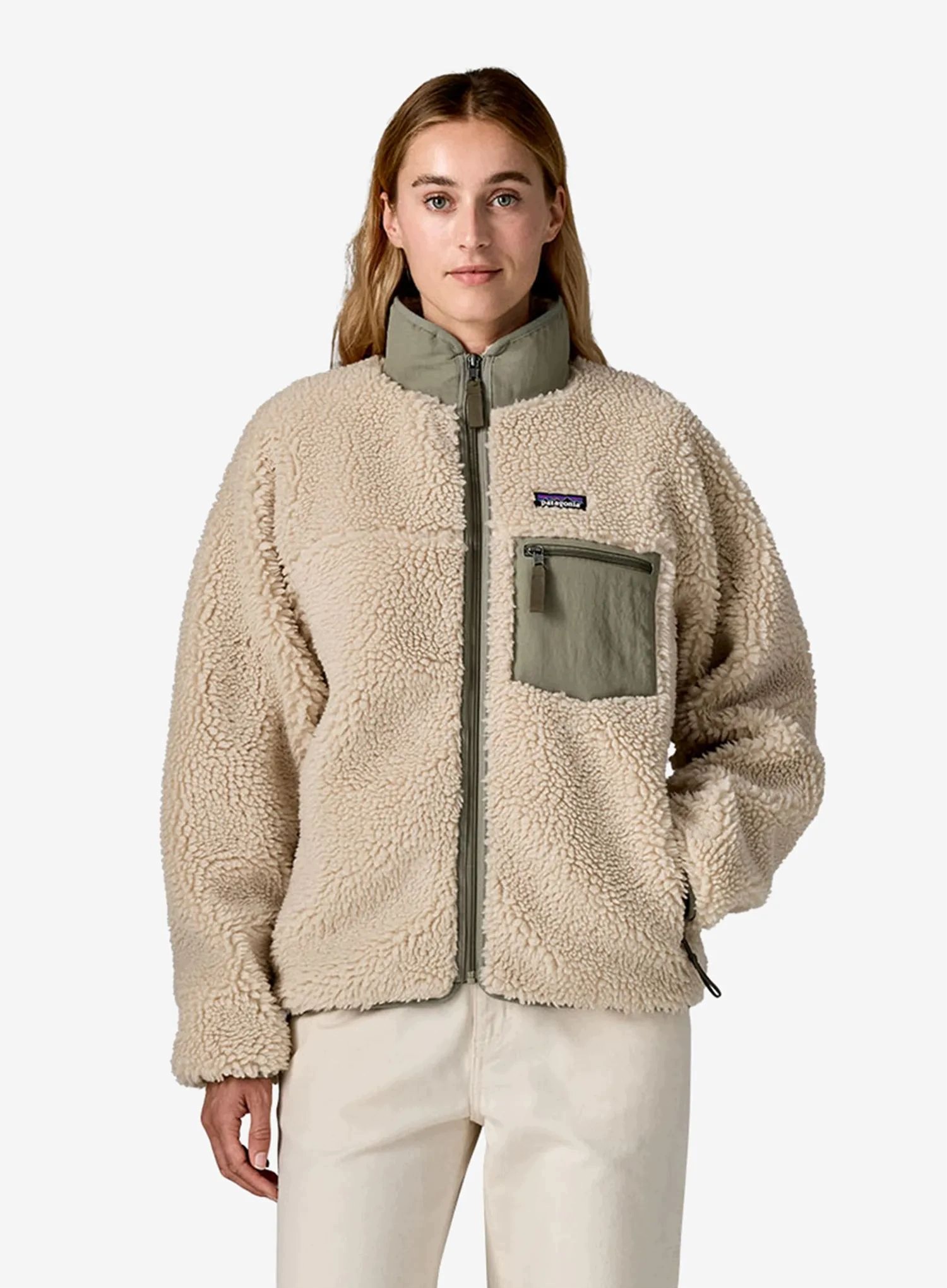 Polar damski Patagonia Classic Retro-X Jacket dark natural/r. green M