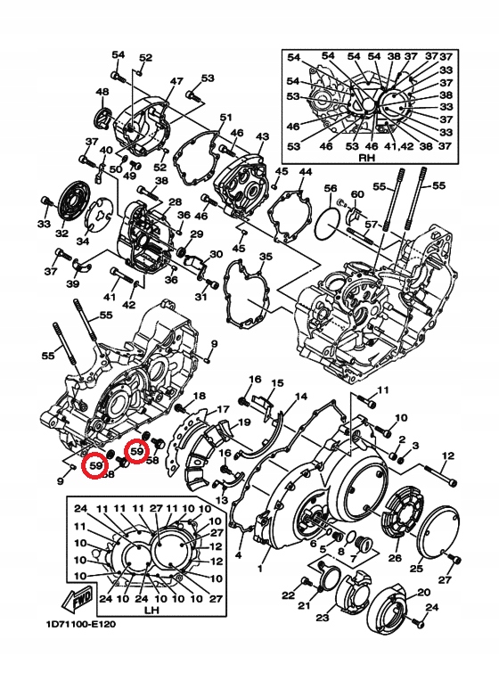 ORYGINALNA PODKŁADKA KORKA SPUSTU OLEJU YAMAHA Numer katalogowy części 214-11198-01
