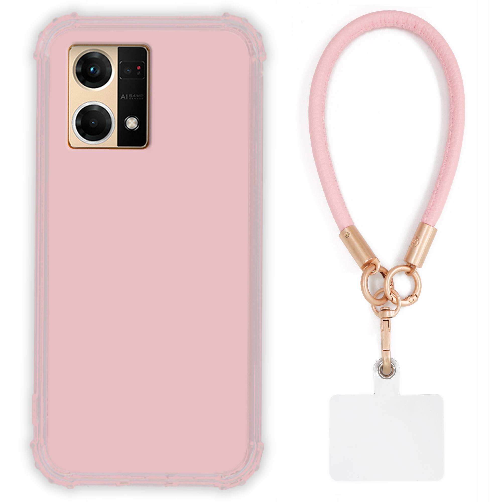 Pouzdro Pro Oppo Reno 7 4G Case Antishock Pinky Růžové vodítko Odolné