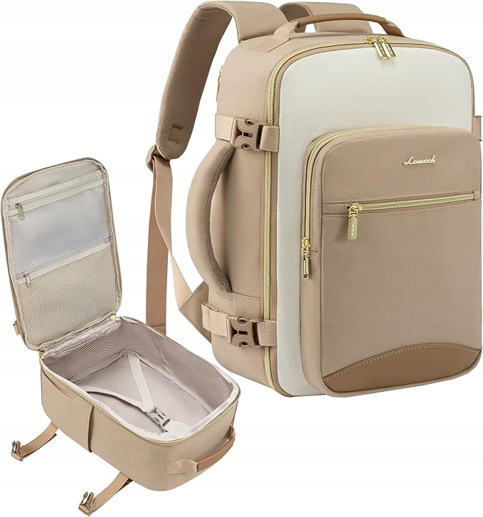 Batoh Kabinový Lovevook Příruční Zavazadlo Ryanair 20L 40x20x25cm Béžový