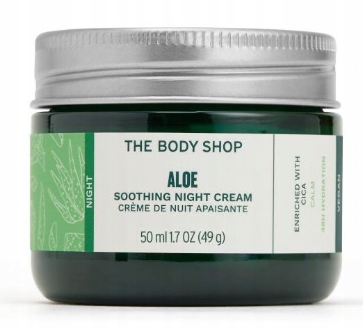Wegański krem łagodzący do twarzy The Body Shop na noc Aloe Aloes