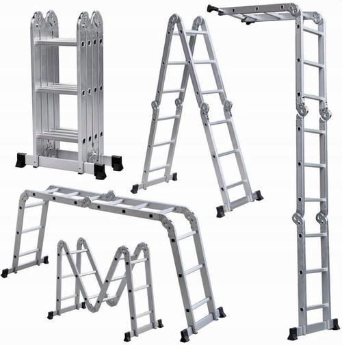 WIELOFUNKCYJNA MOCNA DRABINA ALUMINIOWA PRZEGUBOWA 4x3 SKŁADANA + PODEST Kod producenta ML-103B