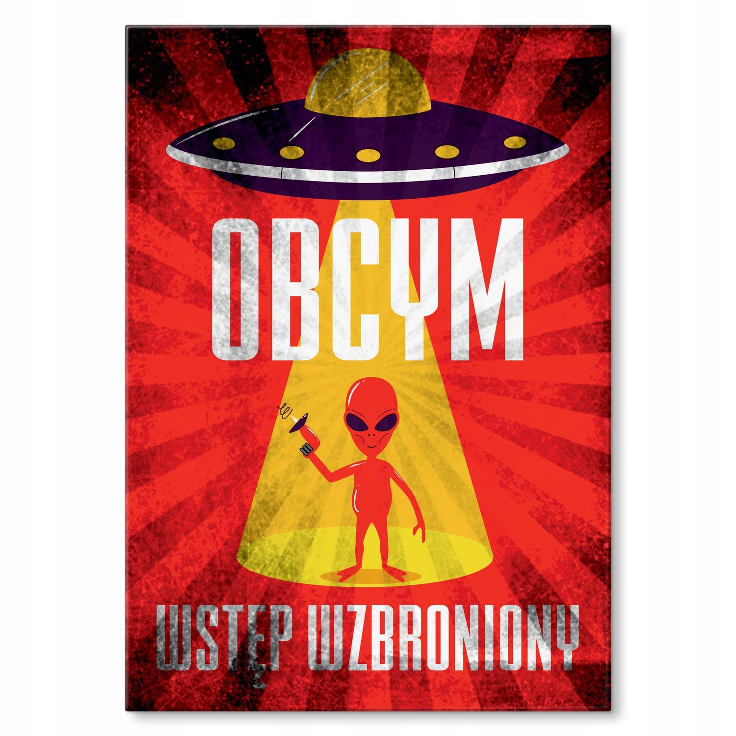 

Plakat metalowy Obcym wstęp wzbroniony S