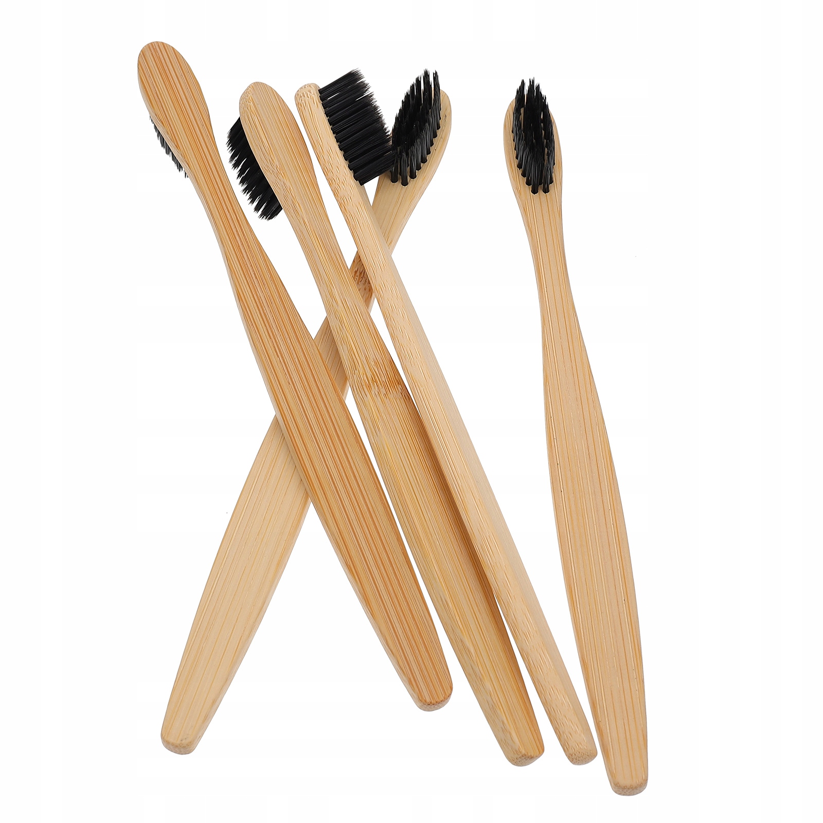 NATURALNA SZCZOTKA DO ZĘBÓW DREWNIANA BAMBUSOWA JEDNORAZOWA LLWL