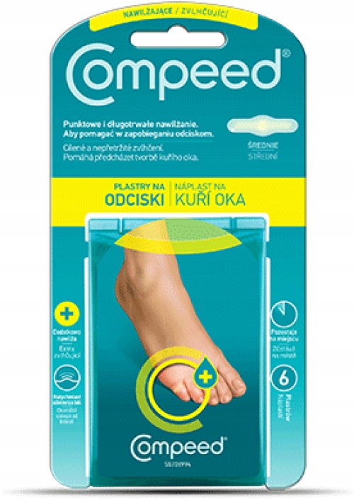 

Compeed plastry pęcherze odciski Nawilżające 6szt