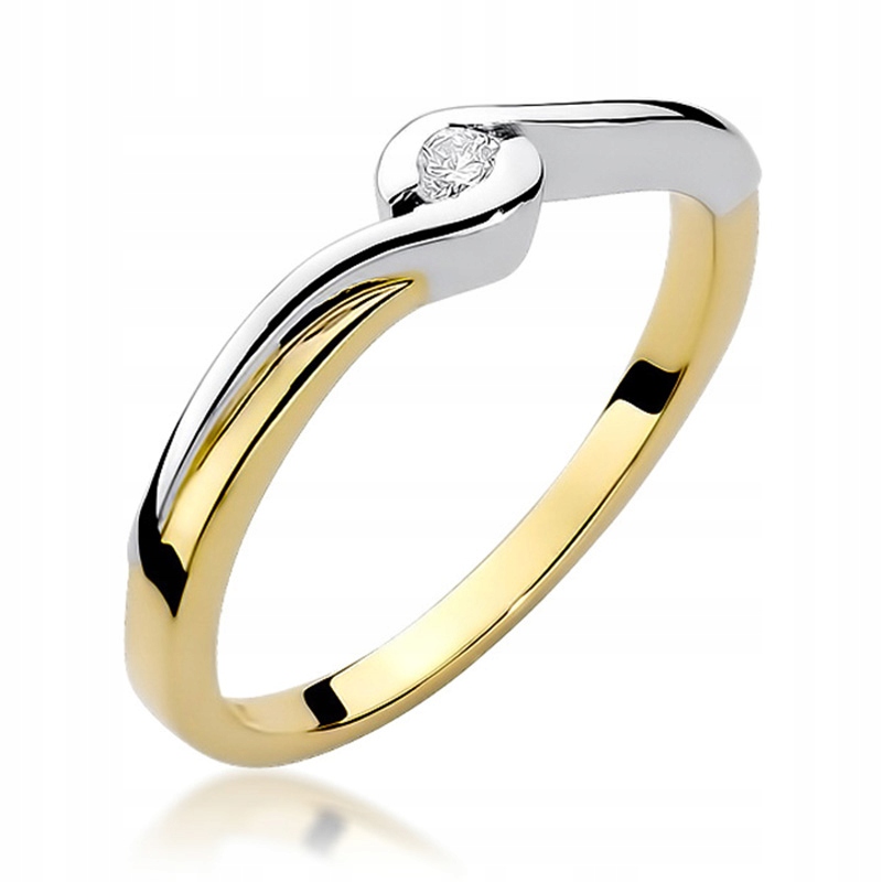 Zlatý Prstýnek S Briliantem 0,05 ct