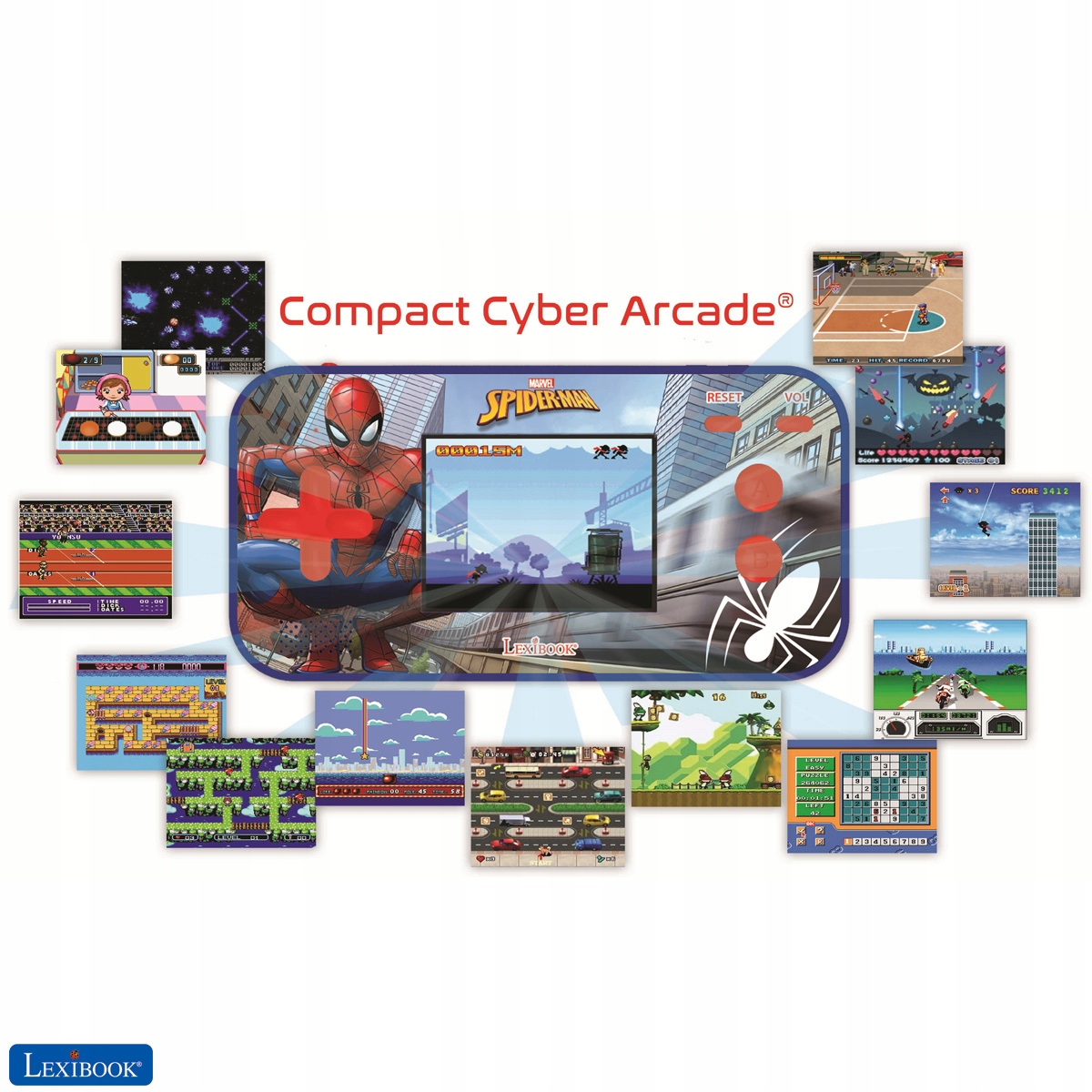 SPIDER-MAN Przenośna Konsola Dla Dzieci 150 gier Bohater Psi Patrol