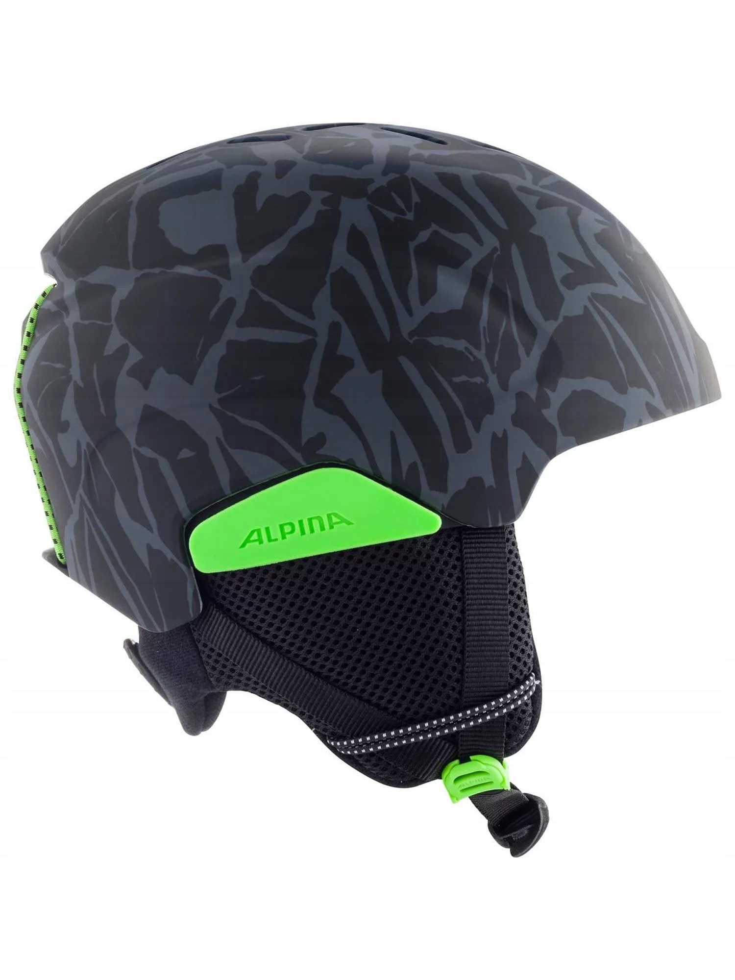 Dětská lyžařská přilba Alpina Pizi Black Green Camo S 51-55 cm