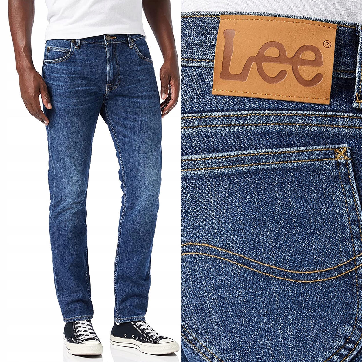 Lee Rider slim Sea Salt Worn přiléhavé tmavé džínové kalhoty W28 L32
