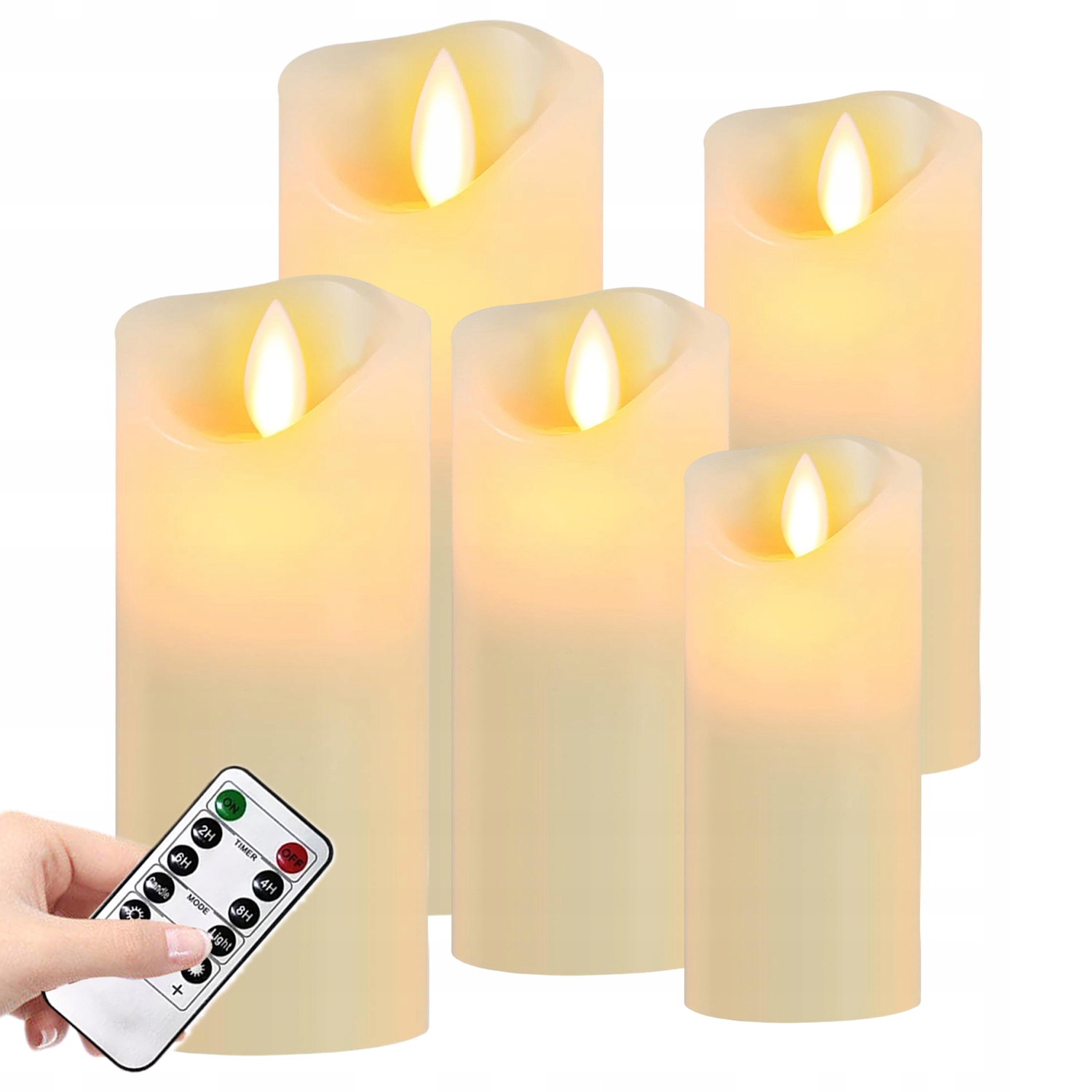 Led Svíčka Vložka S Hřbitovních Svíček Efekt Plamene 4 Úrovně Stmívání 5KS