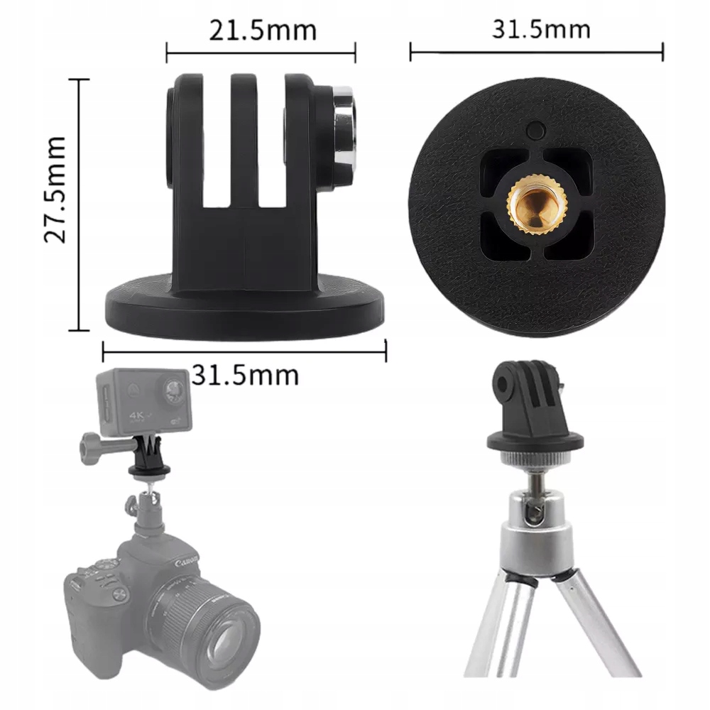 Zestaw Akcesoriów Adaptery Statywowe Pivot Śruba Ramie do GoPro DJI Action Rodzaj zestaw uchwytów i mocowań