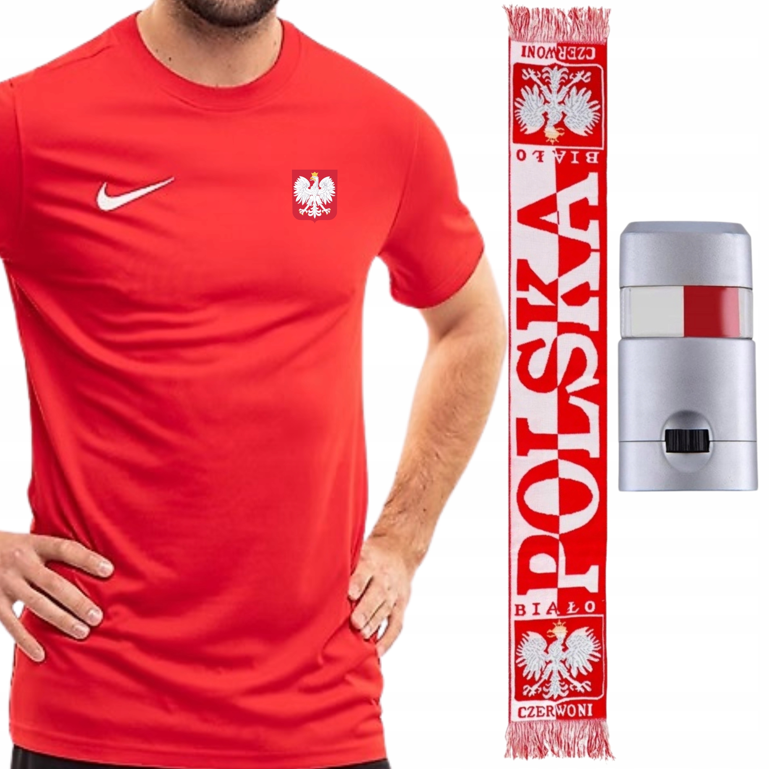 Koszulka Nike Polska Męska Szalik kibica farbka r. L 183-187cm