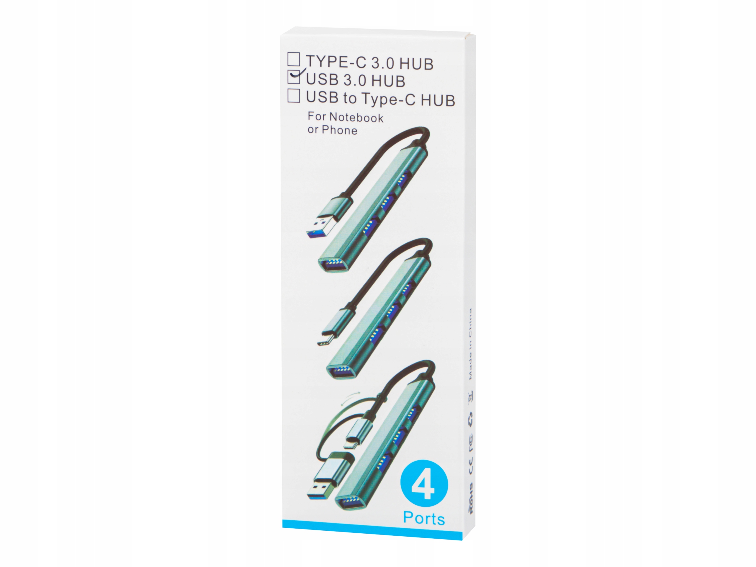 ROZGAŁĘŹNIK ROZDZIELACZ ADAPTER HUB SPLITTER SLIM 3x USB 2.0 1x USB 3.0 Producent Blow