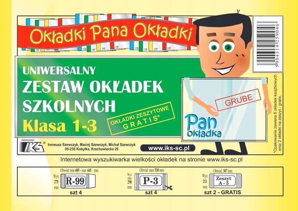 KOMPLET OKŁADEK KL.1-3, IKS